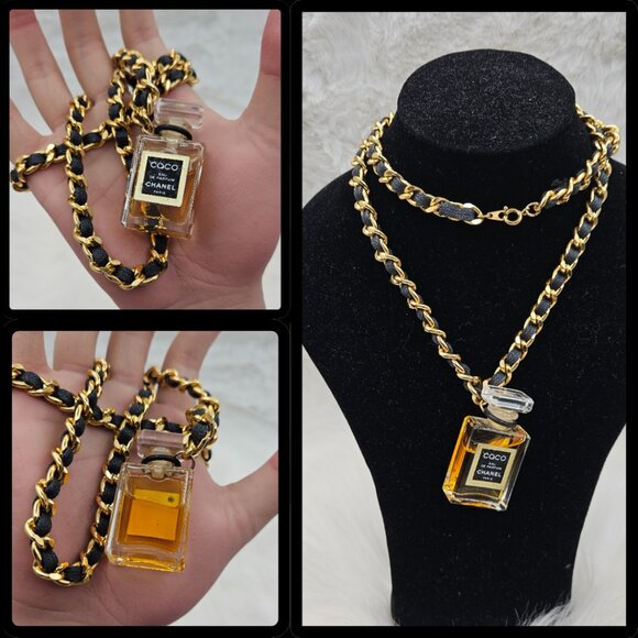 Chanel Coco Perfume Motif Fashion Necklace - Picture 15 of 16